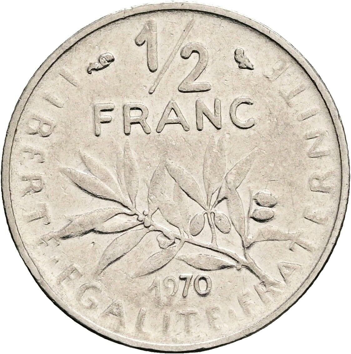 1/2 Franc 1970 – Vorderseite
