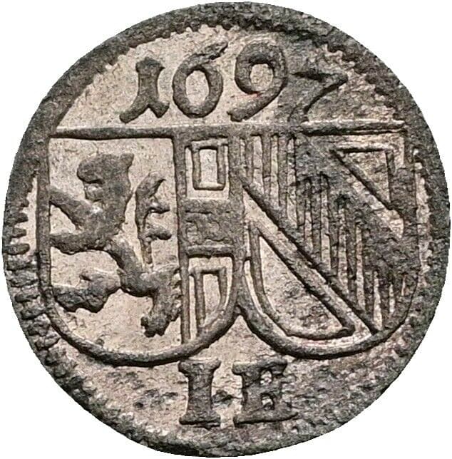 1 Pfennig Johann Ernst Graf Thun-Hohenstein 1687-1709 1697 Salzburg – Vorderseite