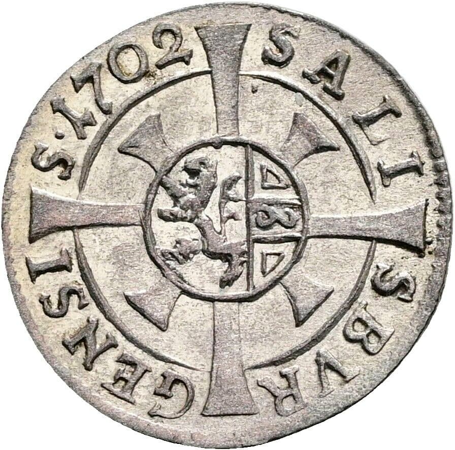 1 Kreuzer Johann Ernst Graf Thun-Hohenstein 1687-1709 1702 – Vorderseite