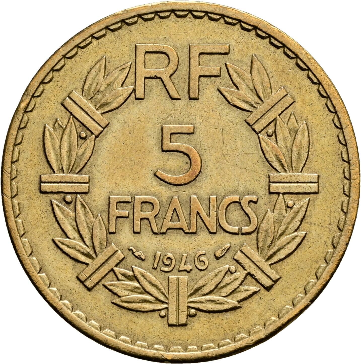 5 Francs 1946 – Vorderseite