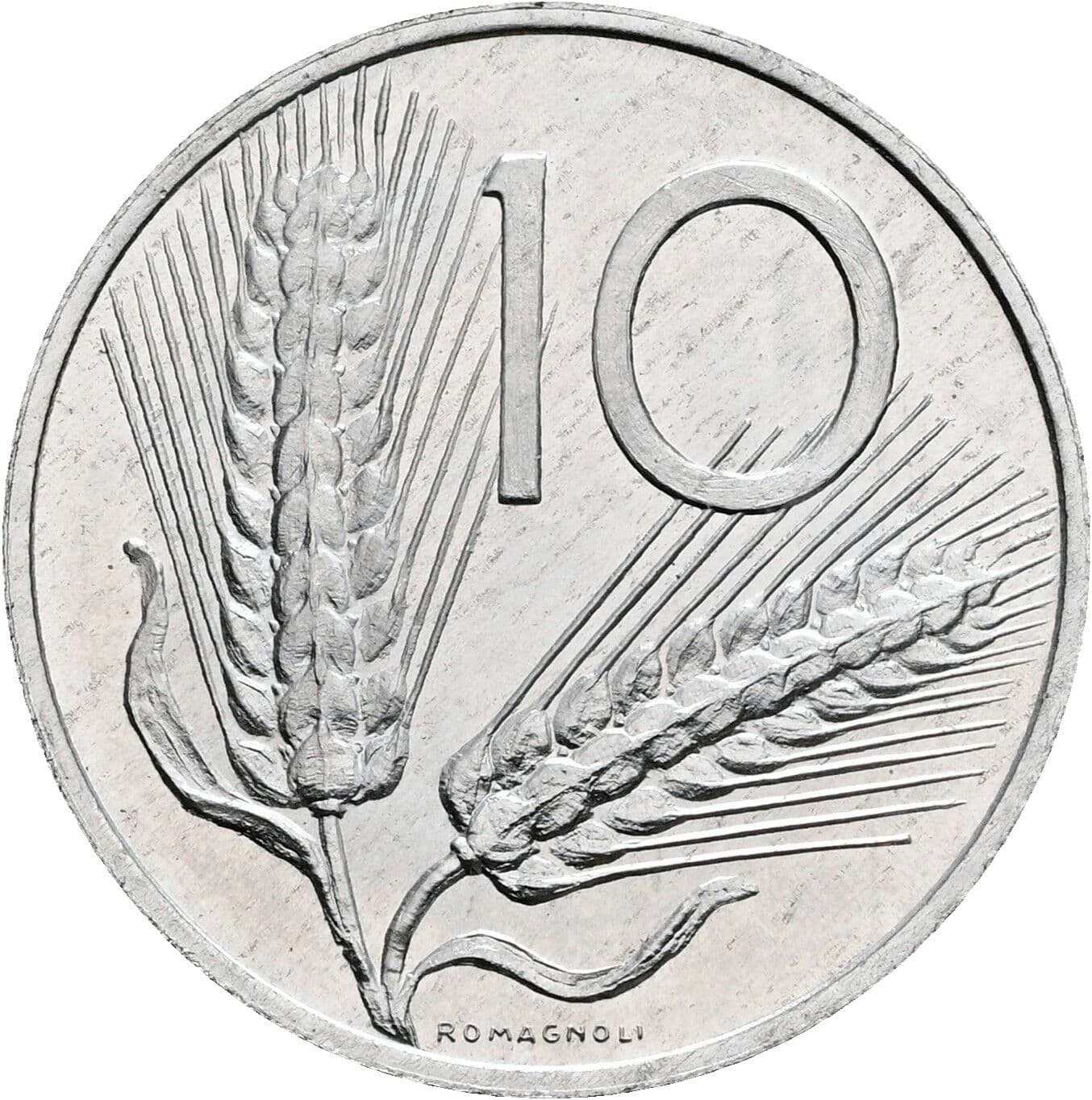 10 Lire 1970 – Vorderseite