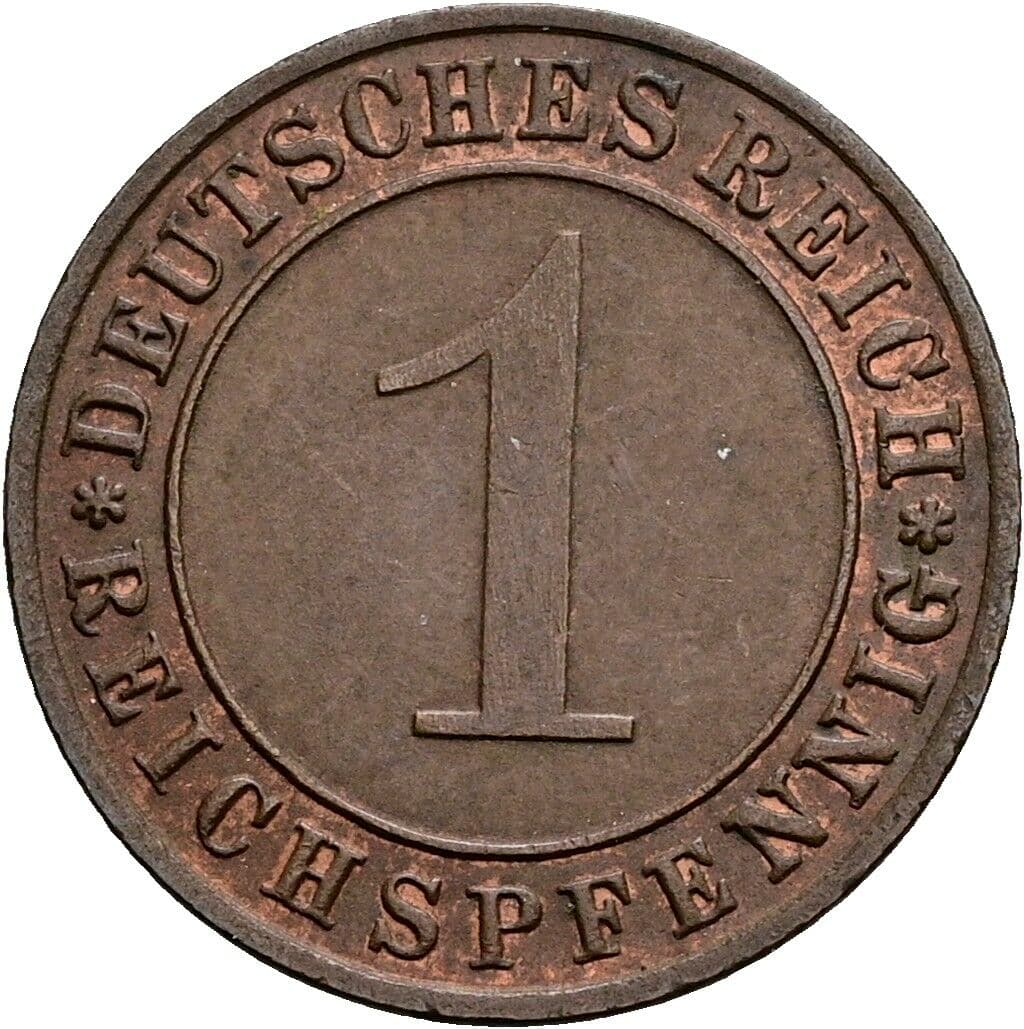 1 Reichspfennig 1936 D – Vorderseite