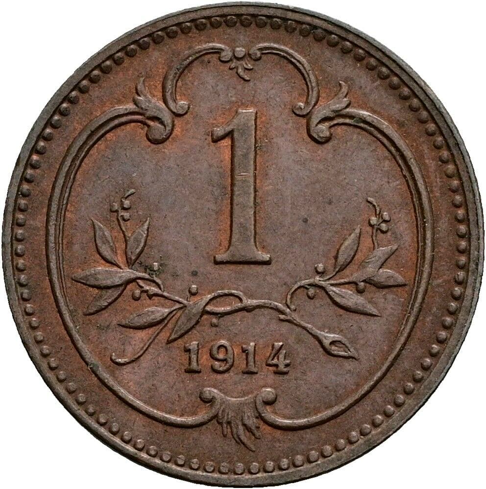 1 Heller Franz Joseph I. 1848-1916 1914 – Vorderseite