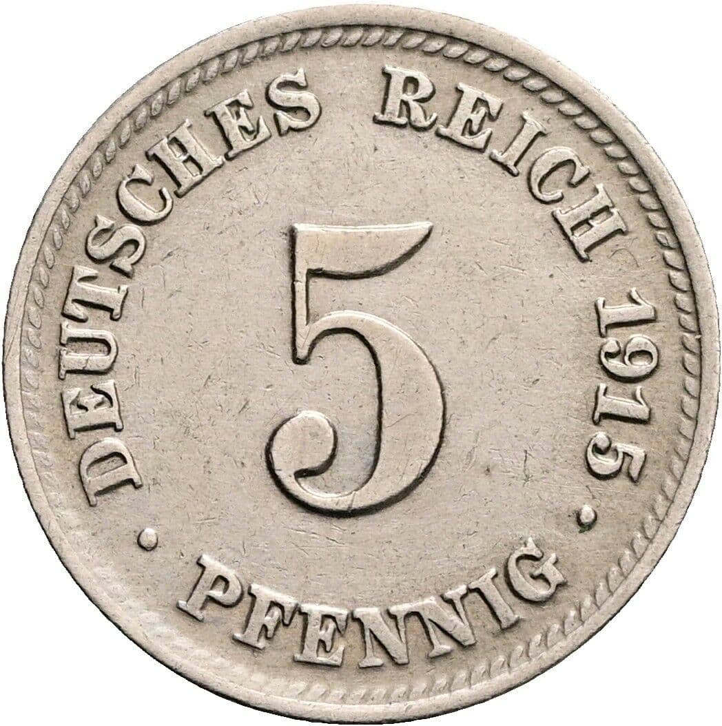 5 Pfennig 1915 D – Vorderseite
