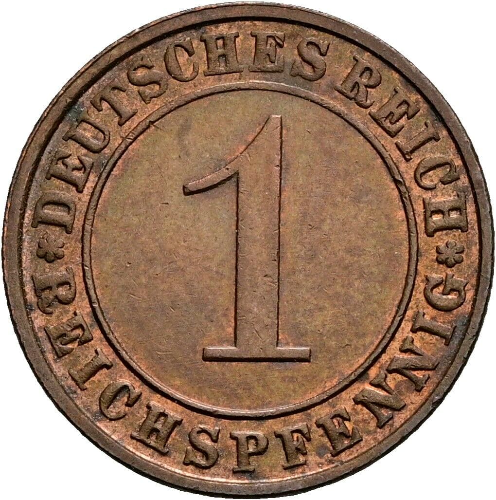 1 Reichspfennig 1935 E – Vorderseite