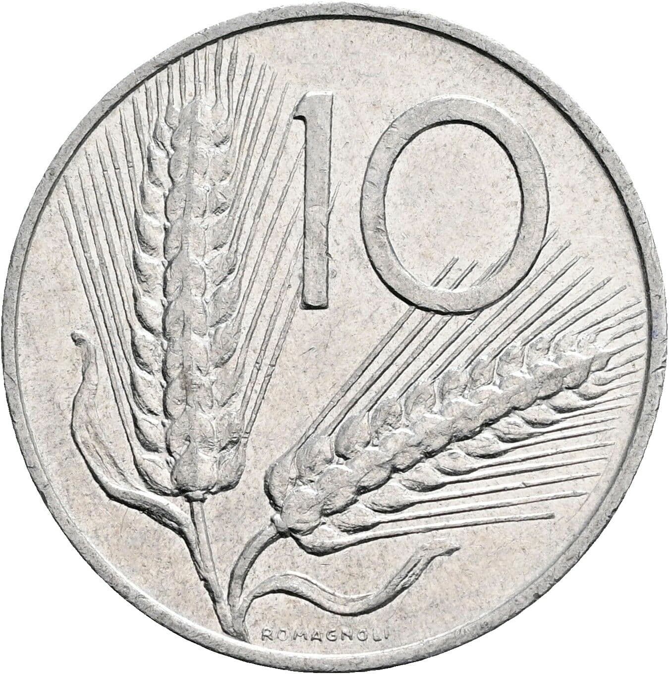 10 Lire 1972 – Vorderseite