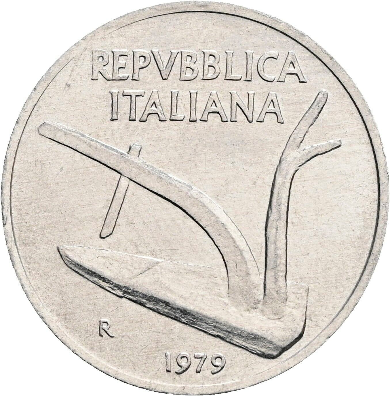 10 Lire 1979 – Vorderseite