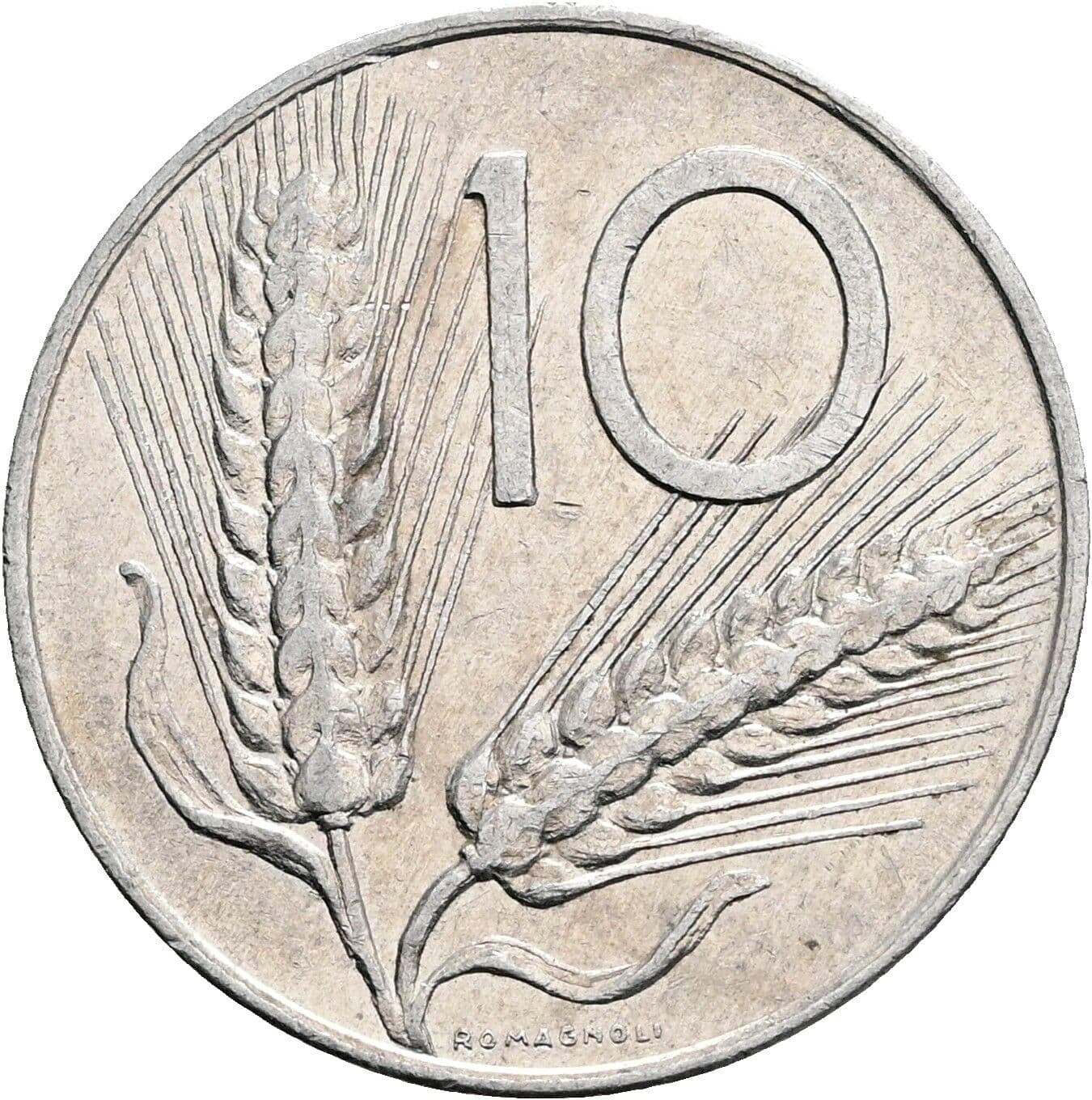 10 Lire 1975 – Vorderseite