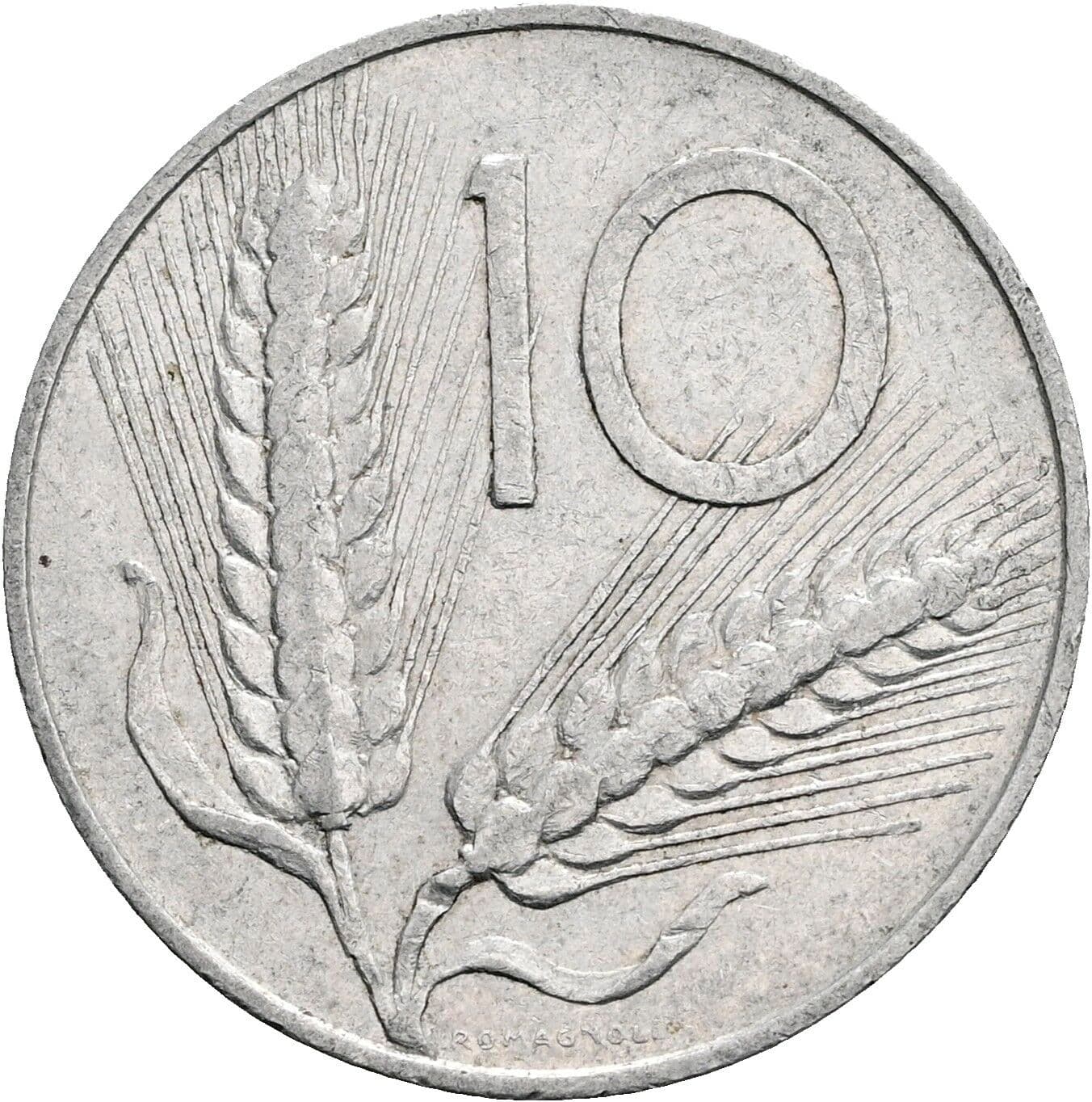 10 Lire 1952 – Vorderseite