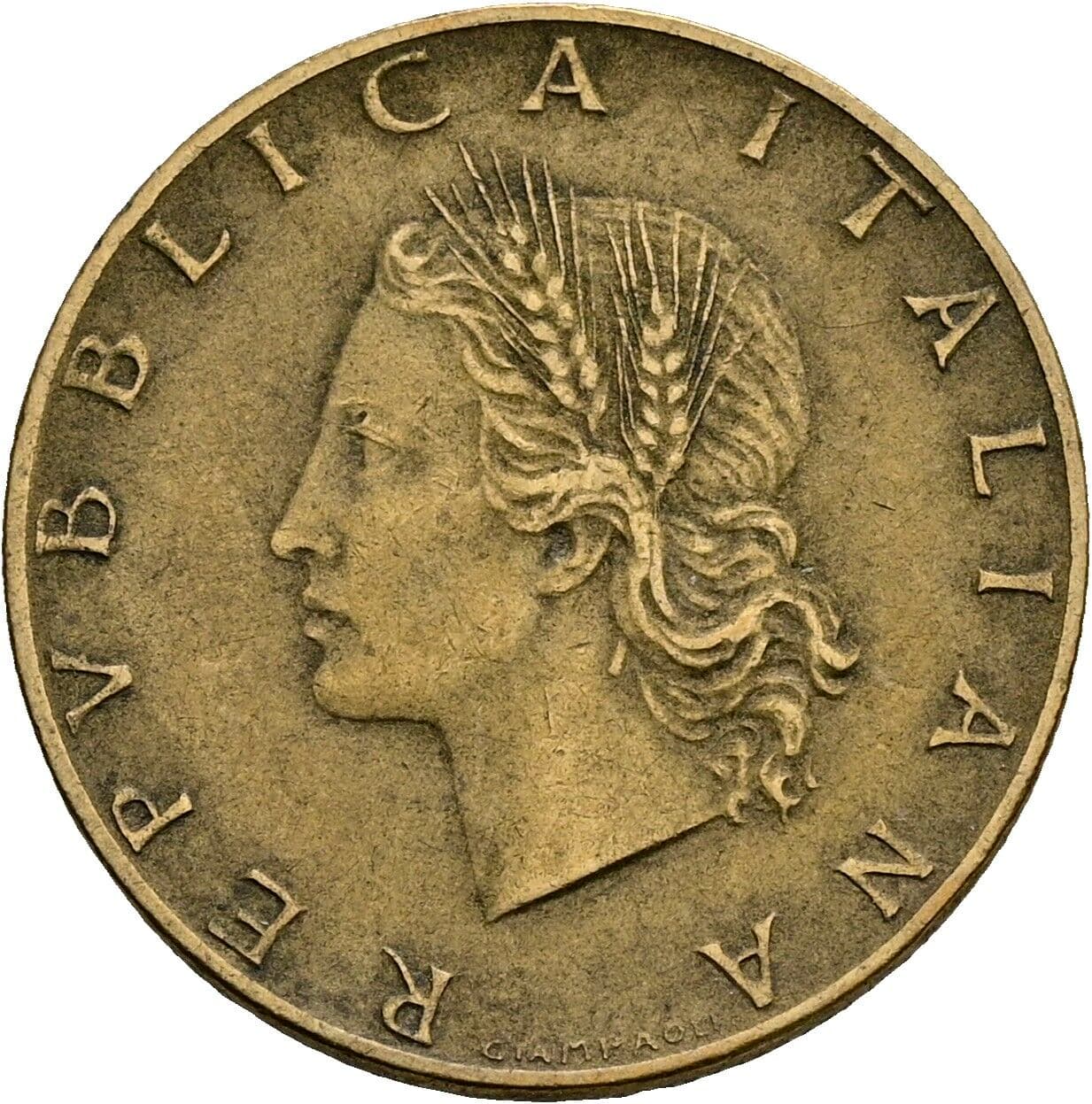 20 Lire 1957 – Vorderseite