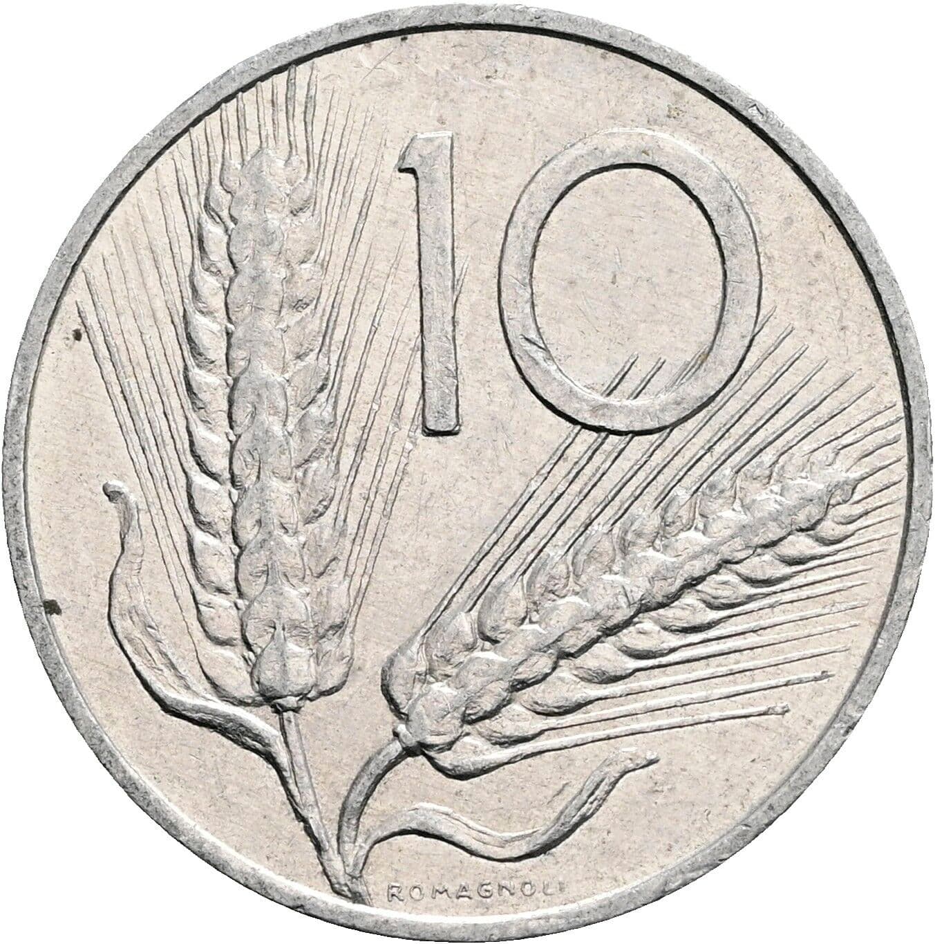 10 Lire 1973 – Vorderseite
