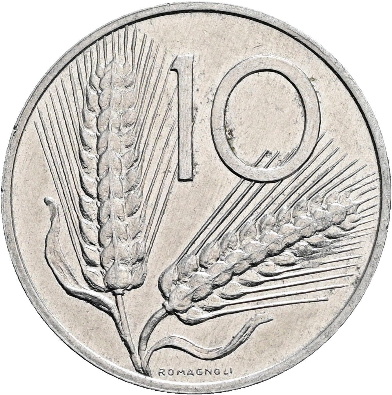 10 Lire 1982 – Vorderseite