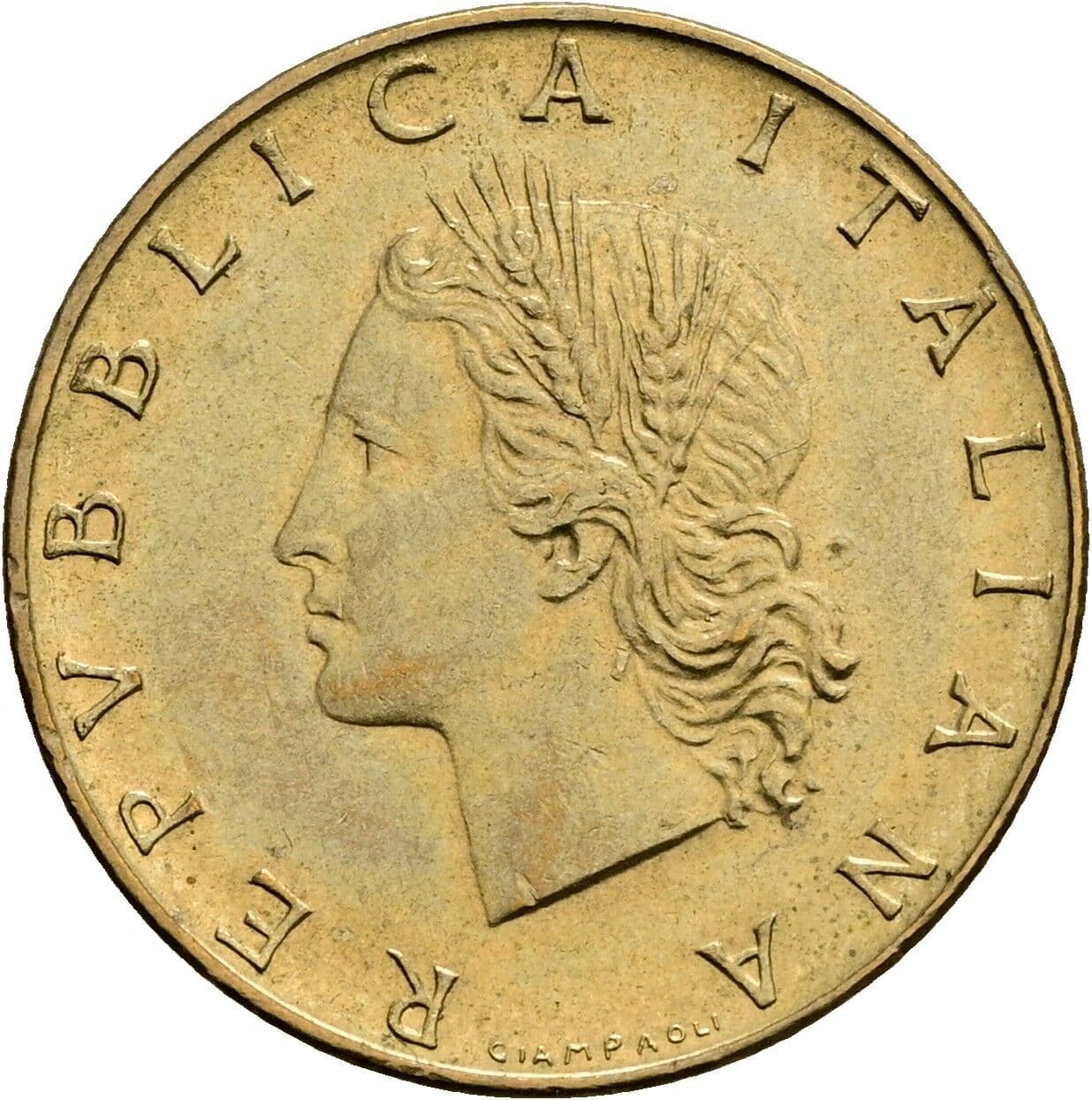 20 Lire 1975 – Vorderseite