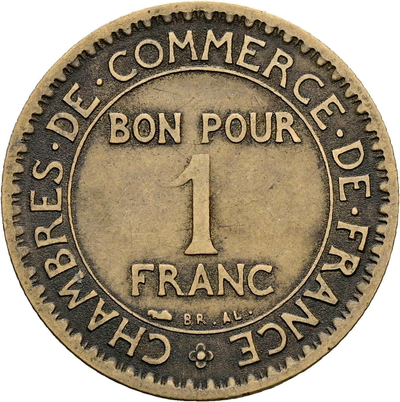 1 Franc 1921 – Vorderseite