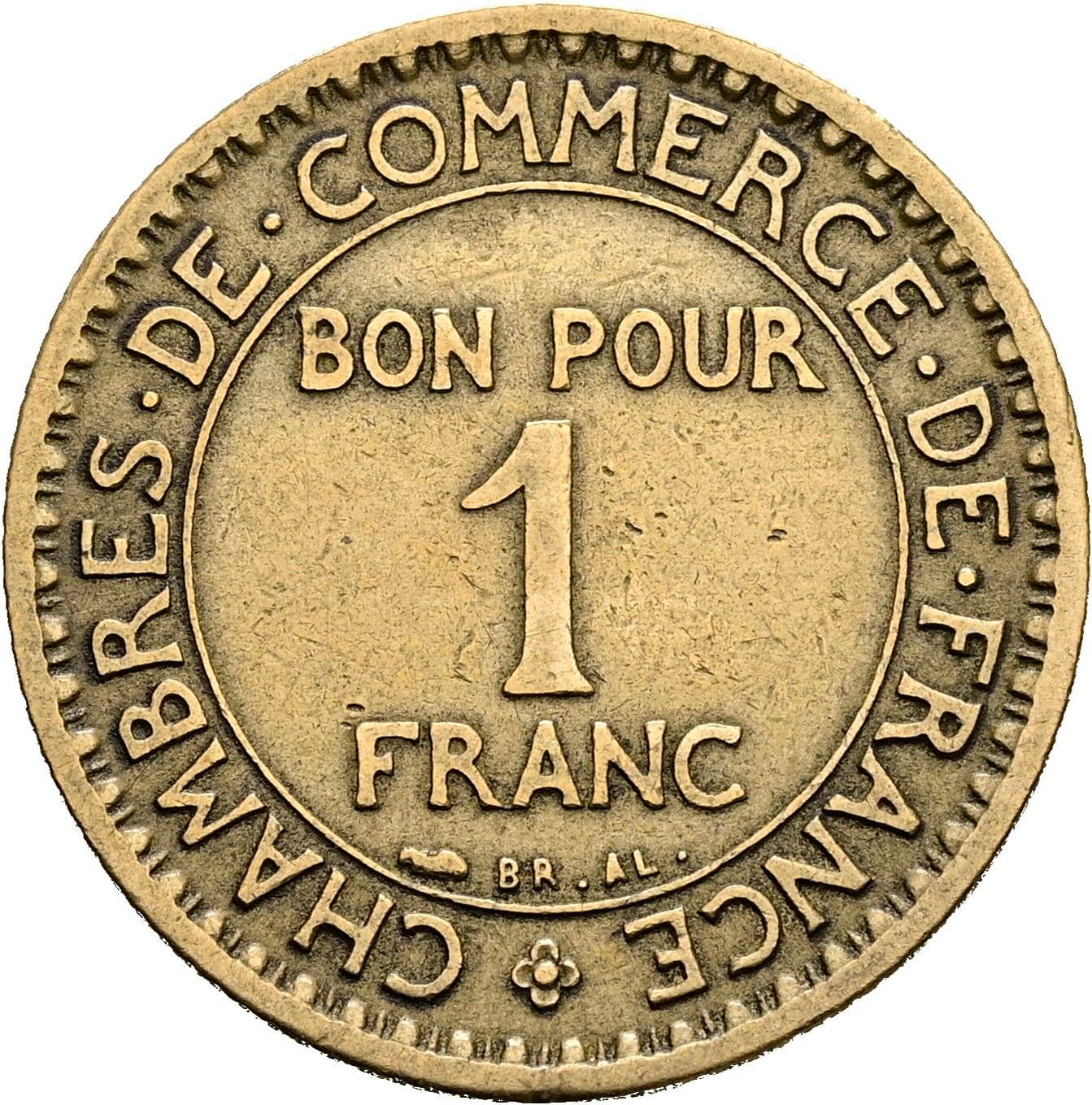 1 Franc 1921 – Vorderseite