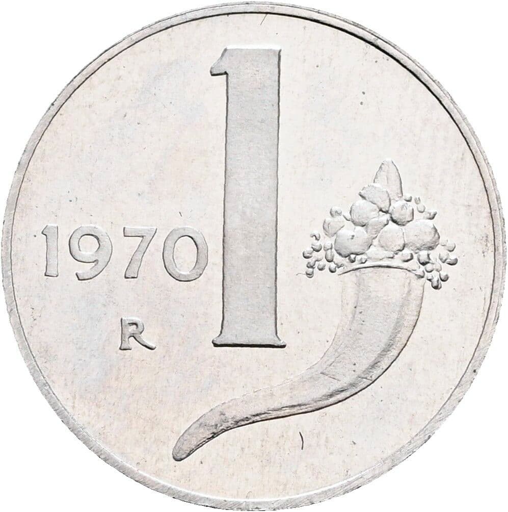 1 Lira 1970 – Vorderseite