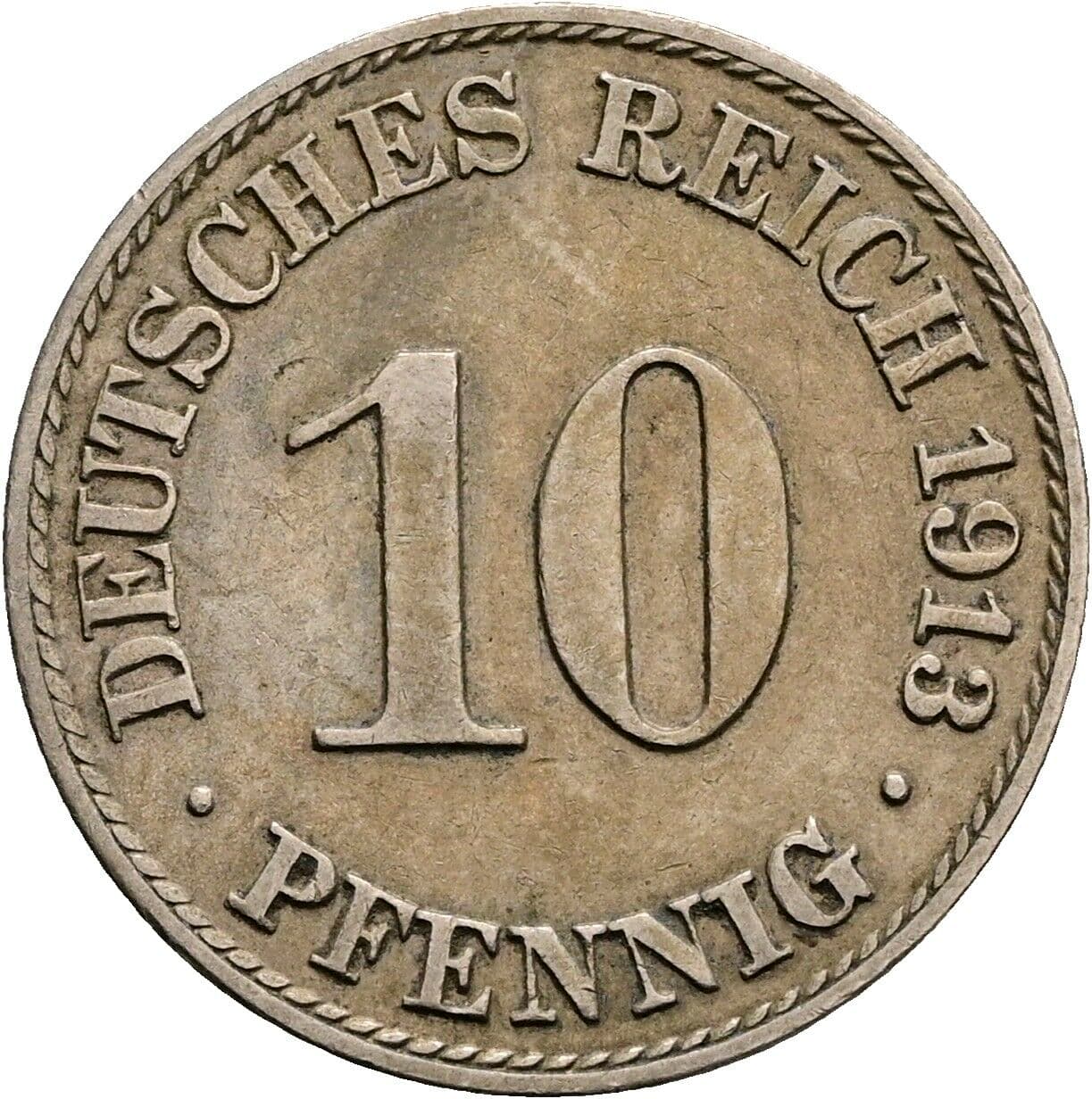 10 Pfennig 1913 A – Vorderseite