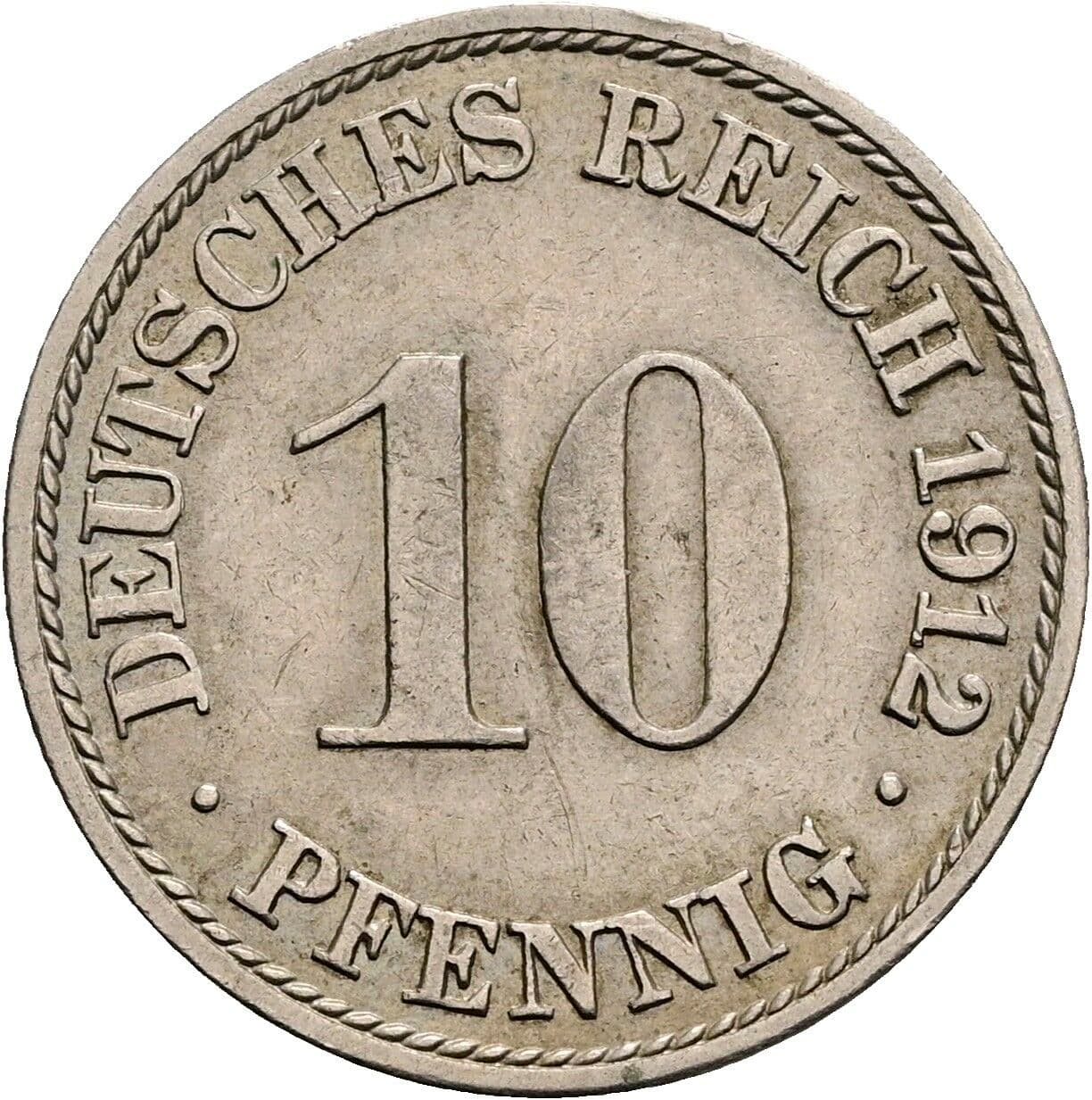 10 Pfennig 1912 A – Vorderseite