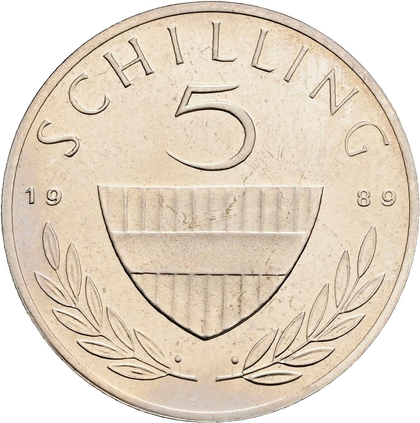 5 Schilling 1989 – Vorderseite