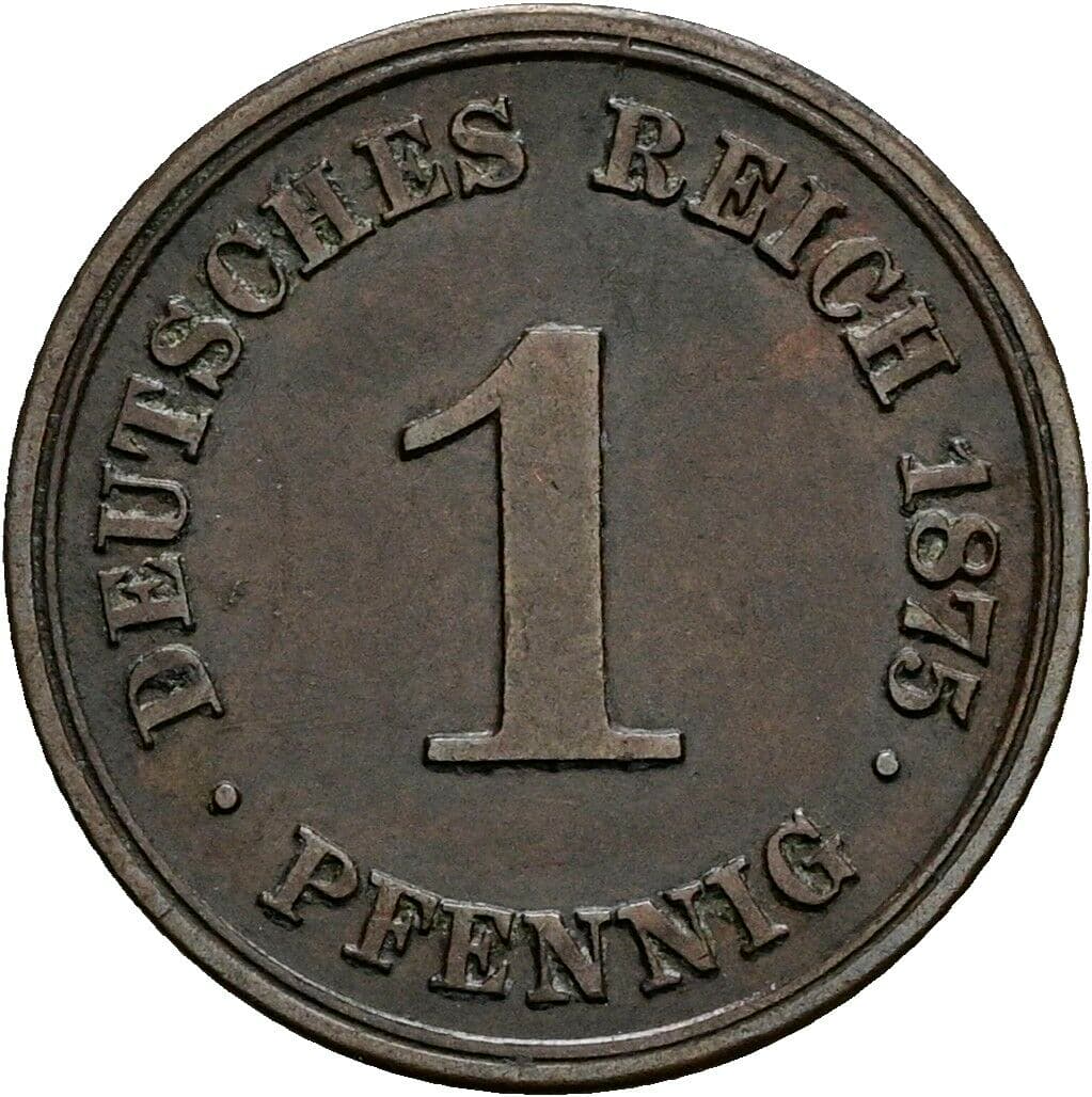 1 Pfennig 1875 A – Vorderseite
