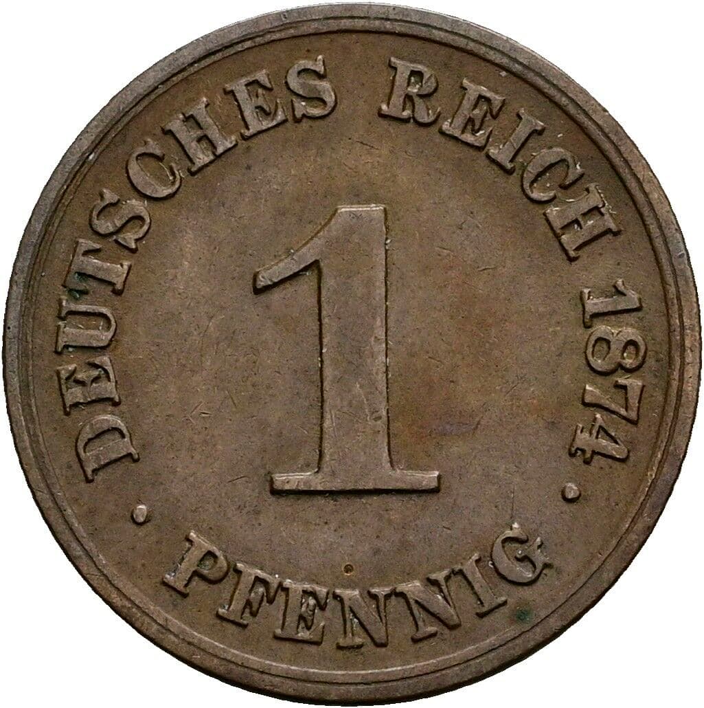 1 Pfennig 1874 C – Vorderseite
