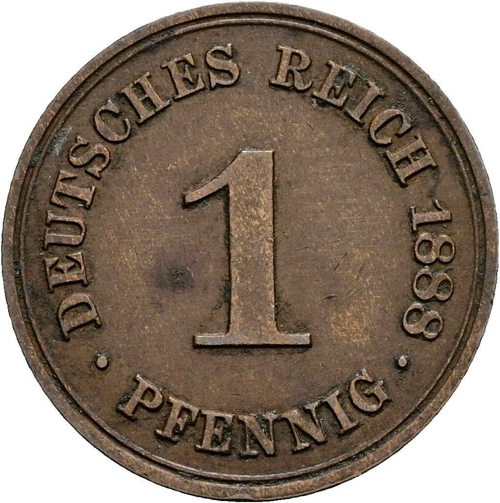 1 Pfennig 1888 A – Vorderseite