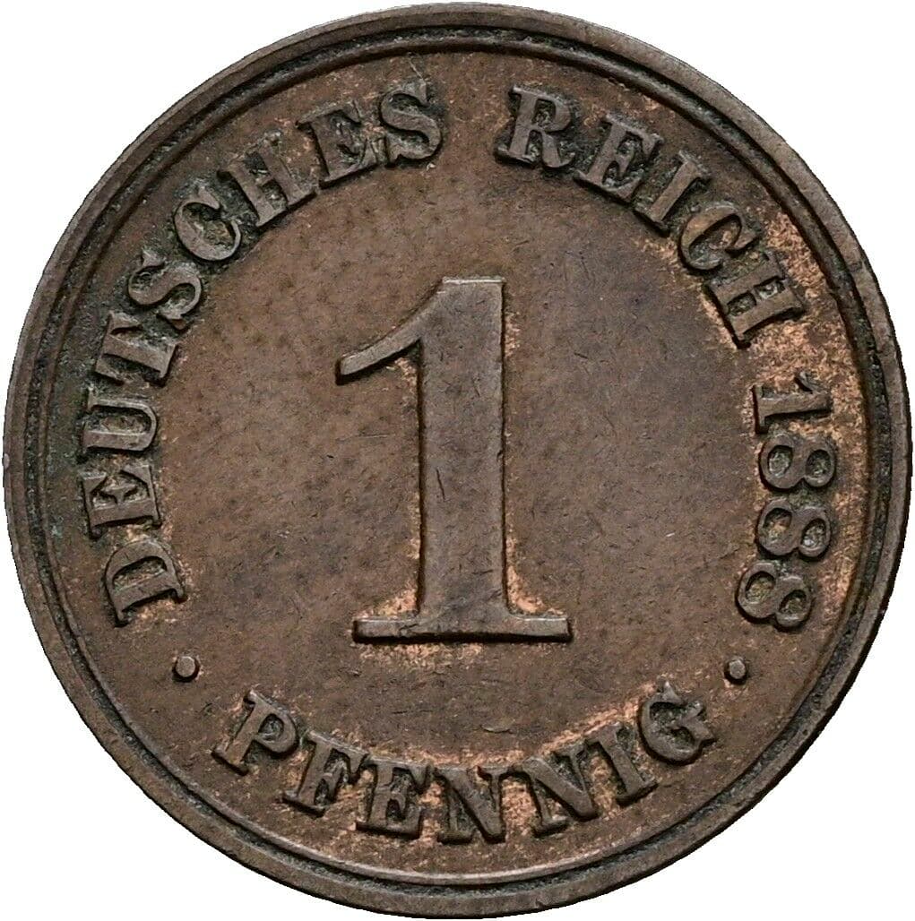 1 Pfennig 1888 A – Vorderseite