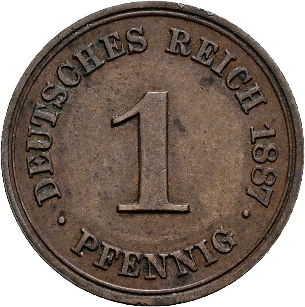 1 Pfennig 1887 A – Vorderseite