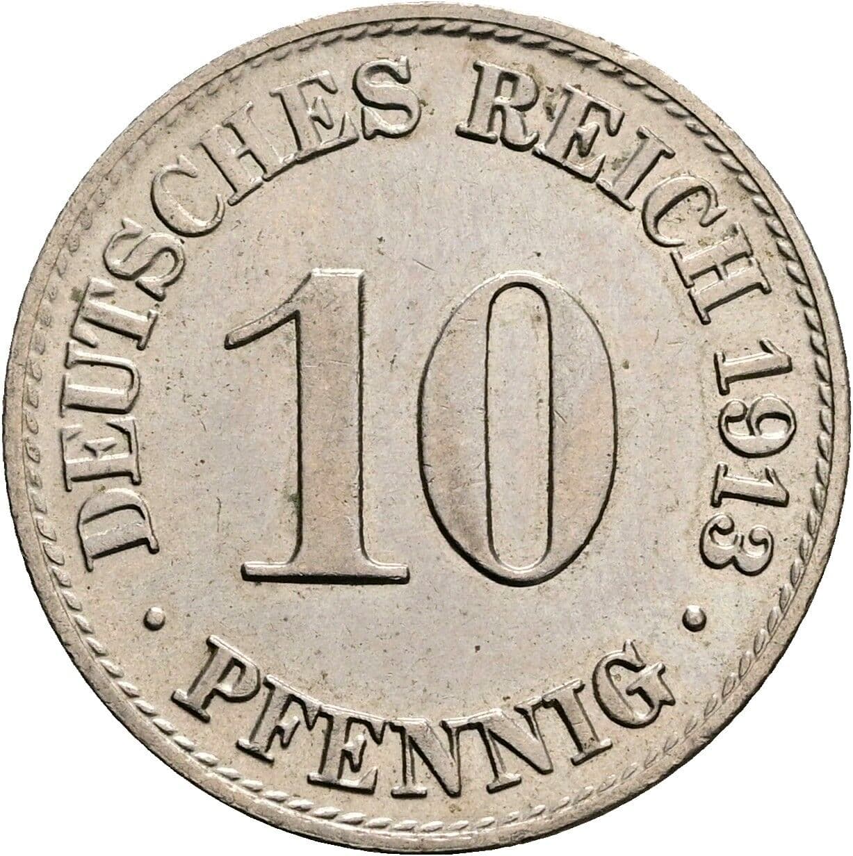 10 Pfennig 1913 A – Vorderseite