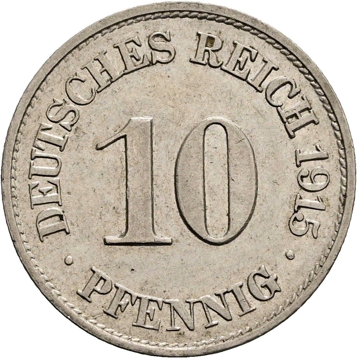 10 Pfennig 1915 A – Vorderseite