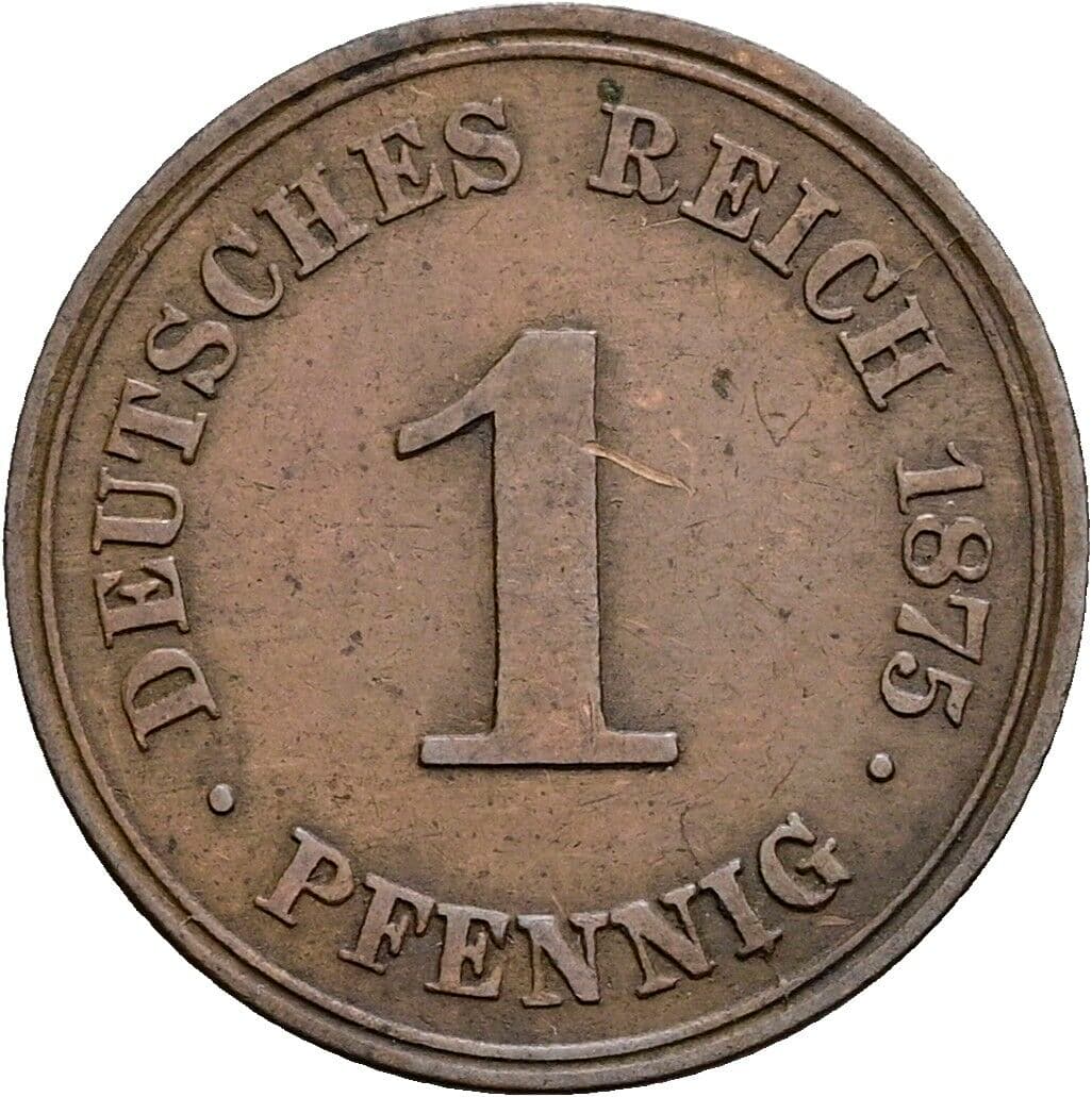 1 Pfennig 1875 A – Vorderseite