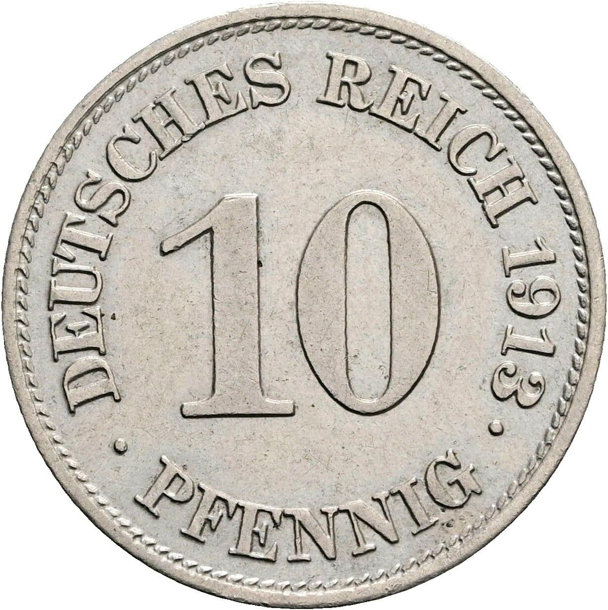 10 Pfennig 1913 E – Vorderseite