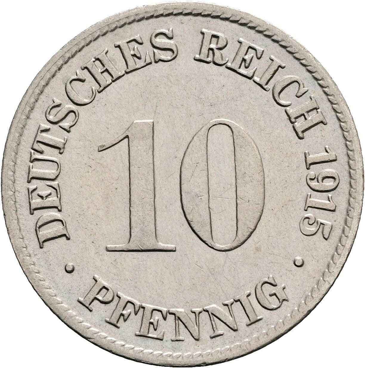 10 Pfennig 1915 D – Vorderseite