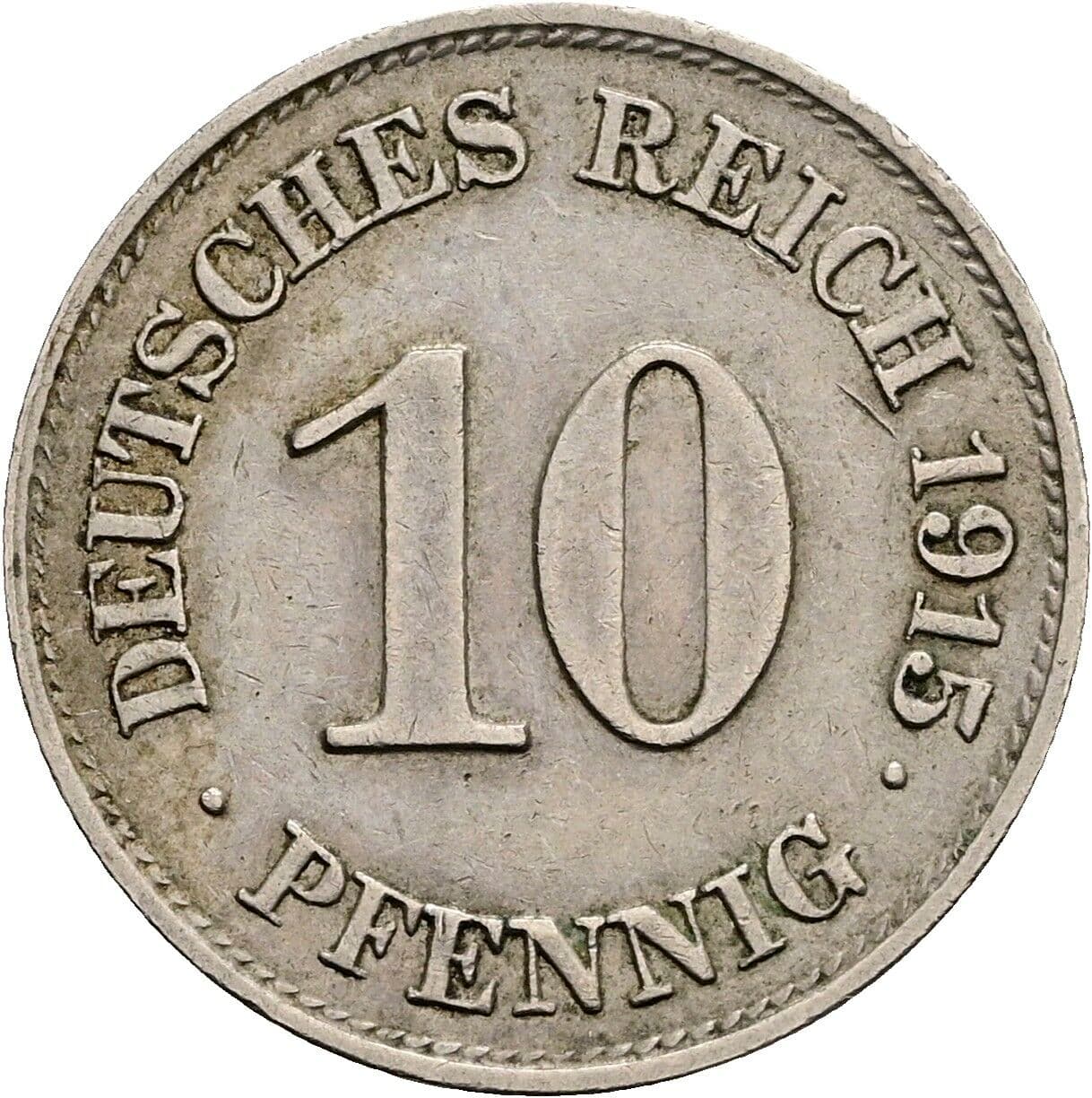 10 Pfennig 1915 E – Vorderseite