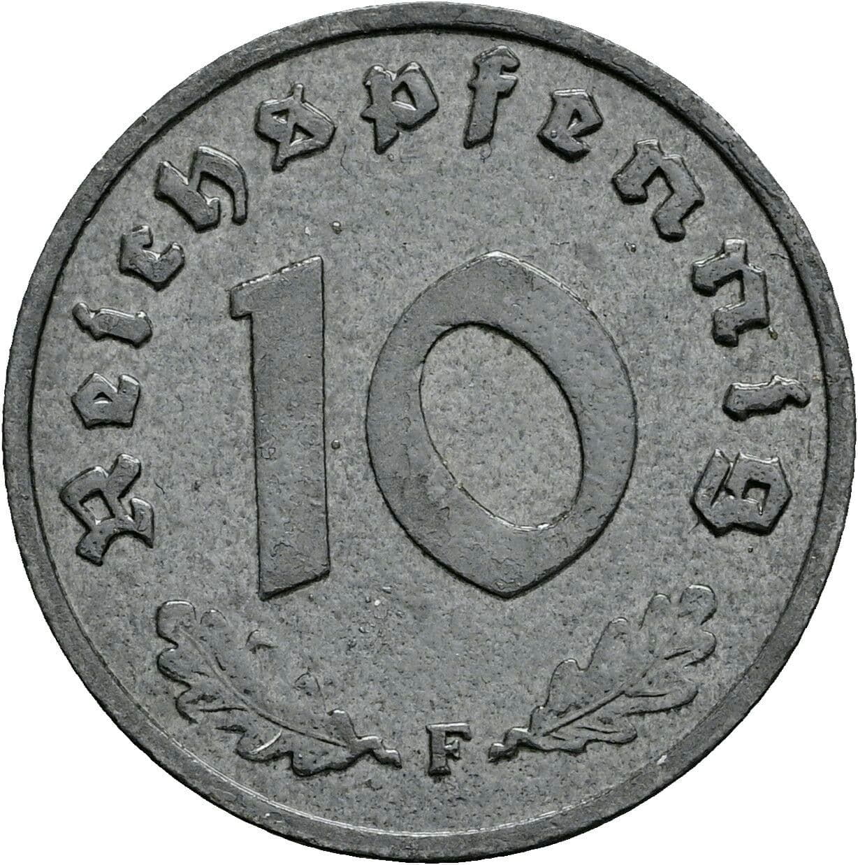 10 Reichspfennig 1942 F – Vorderseite