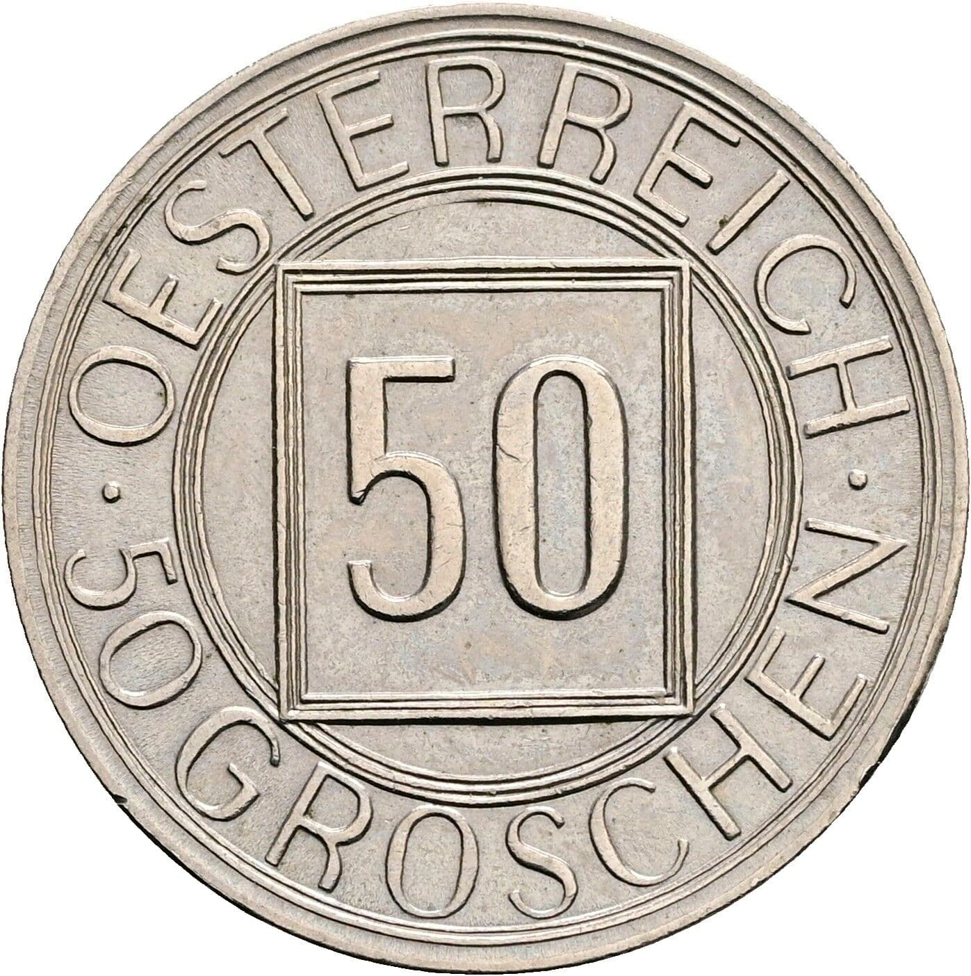 50 Groschen 1934 – Vorderseite