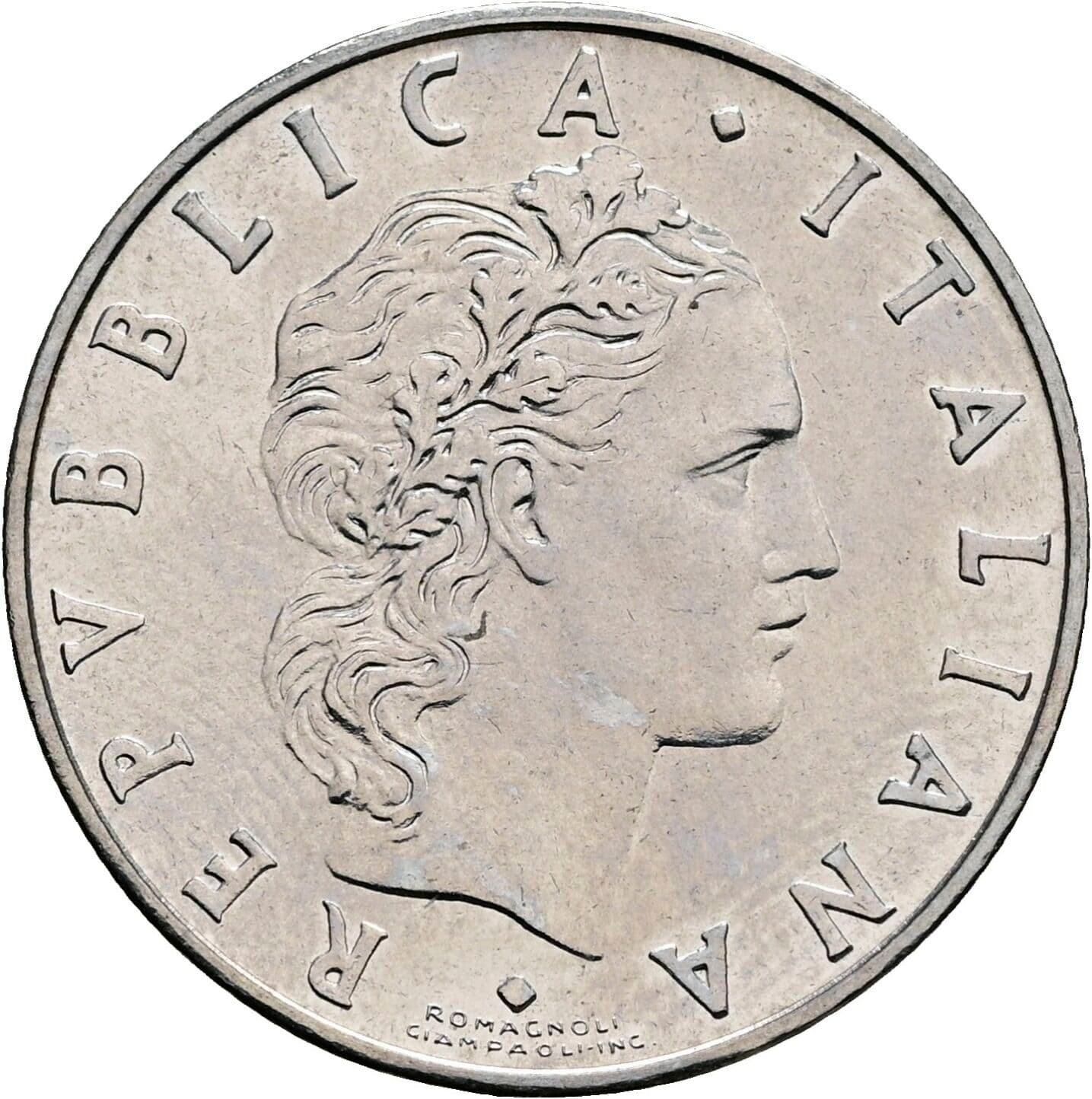 50 Lire 1970 – Vorderseite