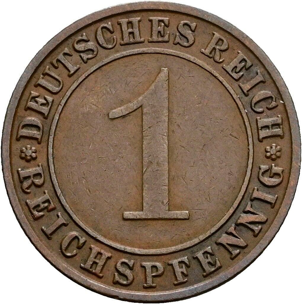 1 Reichspfennig 1931 F – Vorderseite