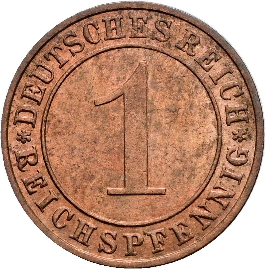 1 Reichspfennig 1935 F – Vorderseite