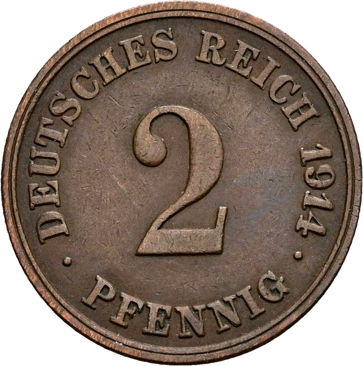 2 Pfennig 1914 E – Vorderseite