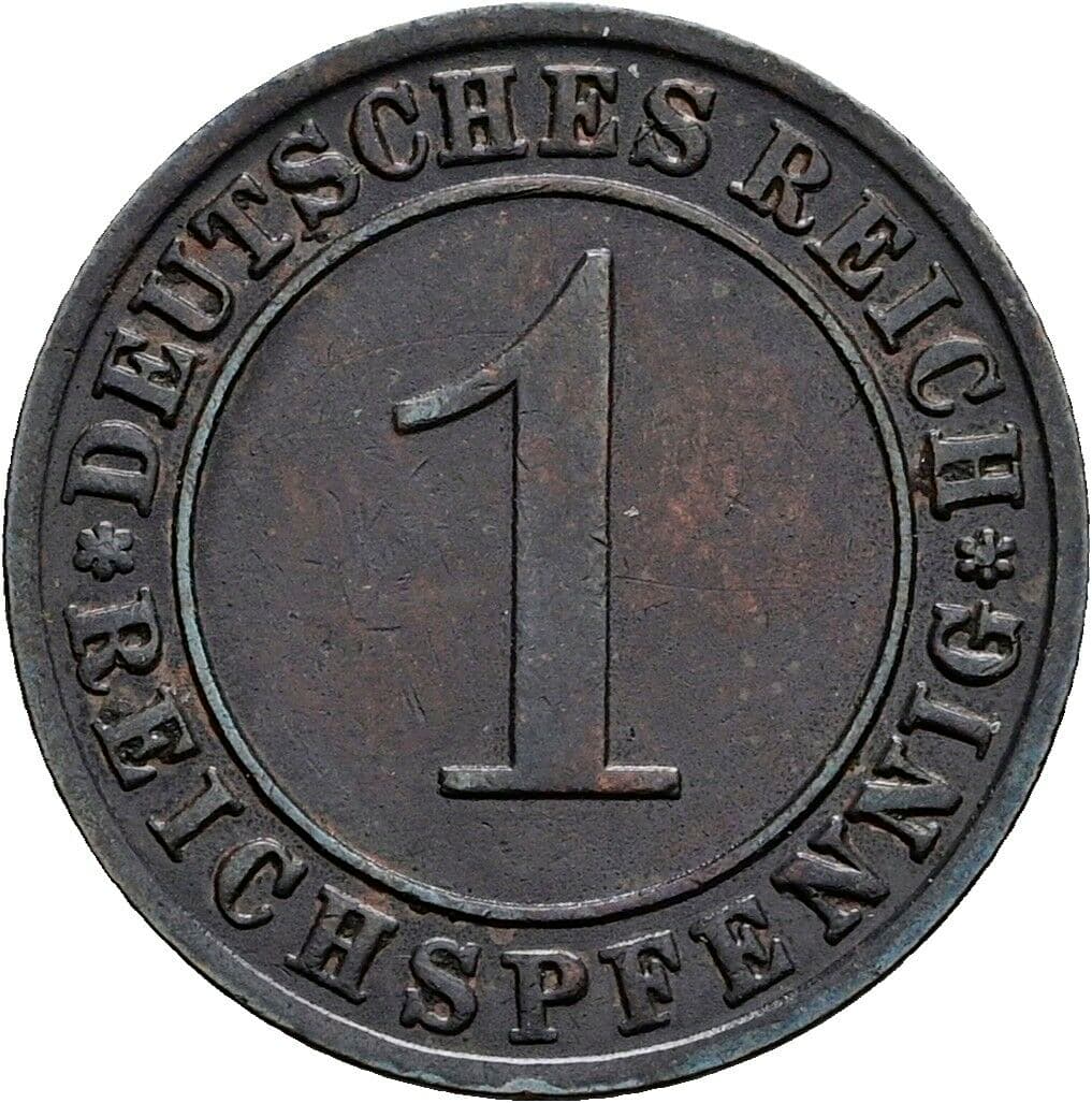 1 Reichspfennig 1929 F – Vorderseite