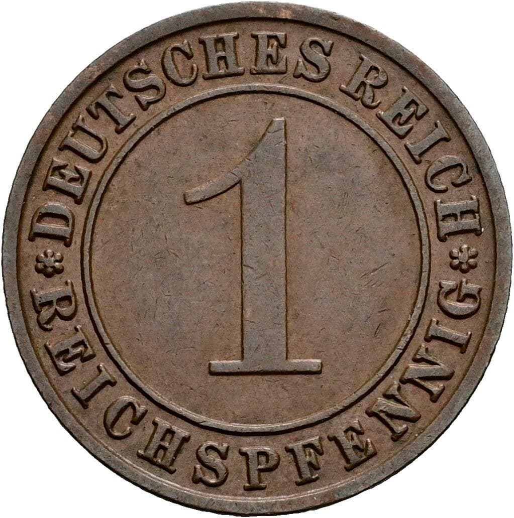 1 Reichspfennig 1936 F – Vorderseite