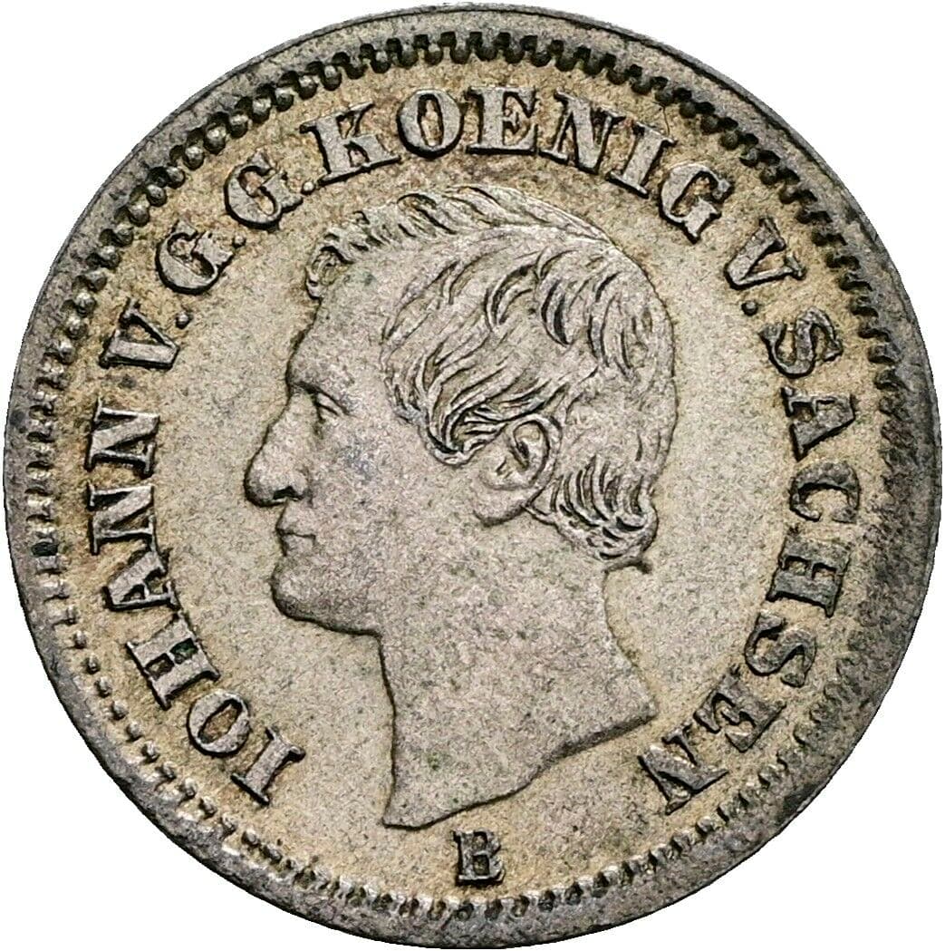 1 Neugroschen Johann 1854-1873 1870 B – Vorderseite