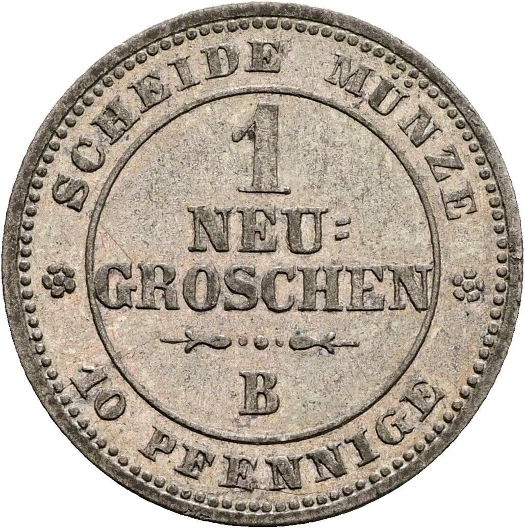 1 Neugroschen Johann 1854-1873 1863 B – Vorderseite