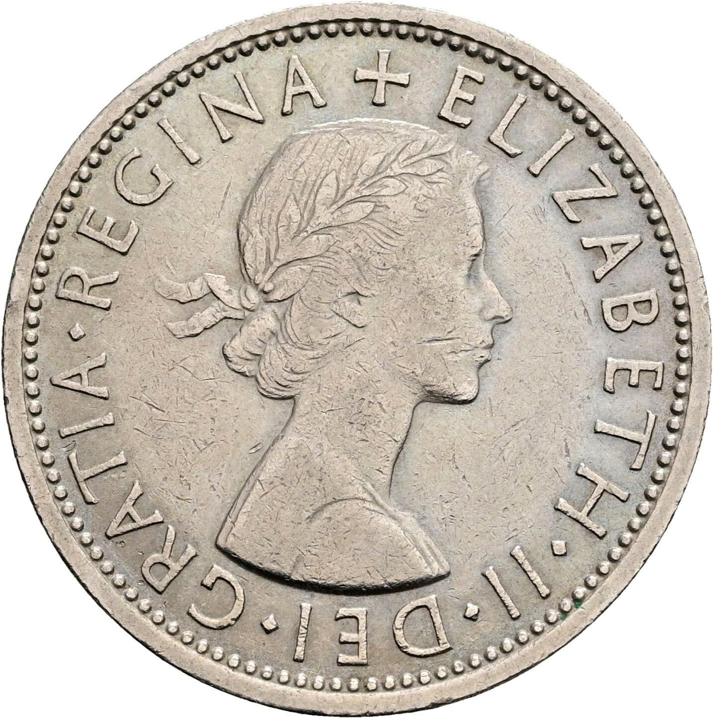 2 Shillings Elisabeth II. 1952-2022 1966 – Vorderseite