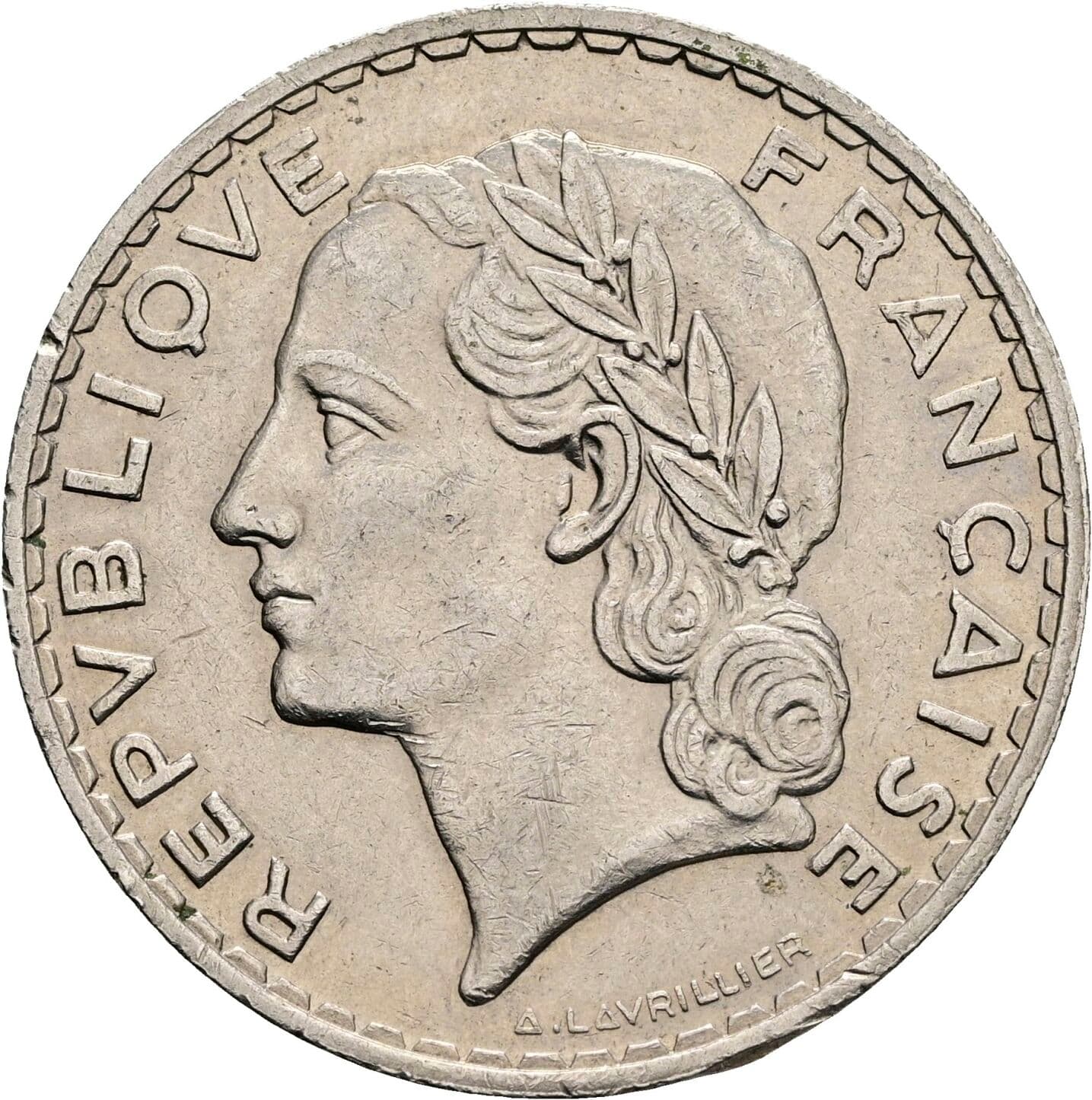 5 Francs 1933 – Vorderseite
