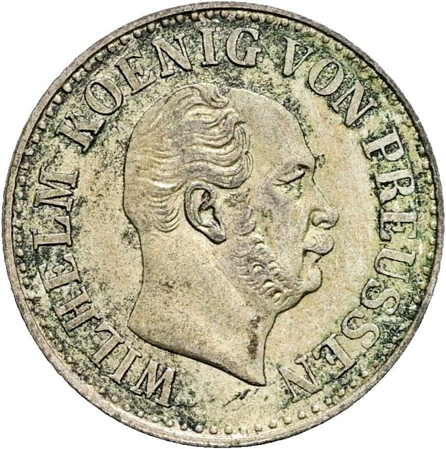 1/2 Silbergroschen Wilhelm I. 1861-1888 1867 B – Vorderseite