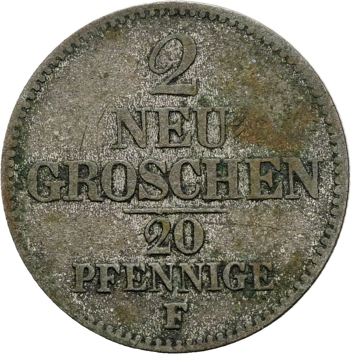 2 Neugroschen Johann 1854-1873 1856 F – Vorderseite