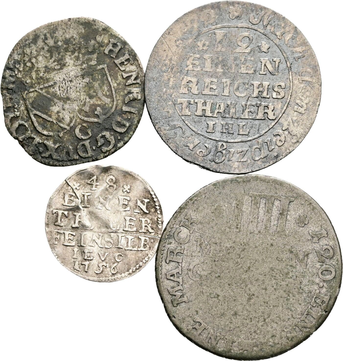 Lot 4 Stk. Kleinmünzen – Vorderseite