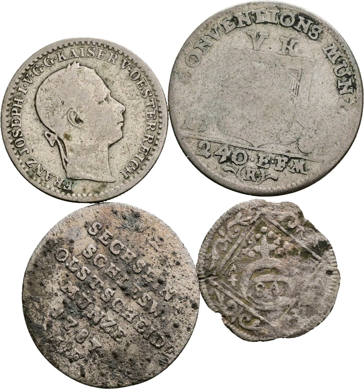 Lot 4 Stk. Kleinmünzen – Vorderseite